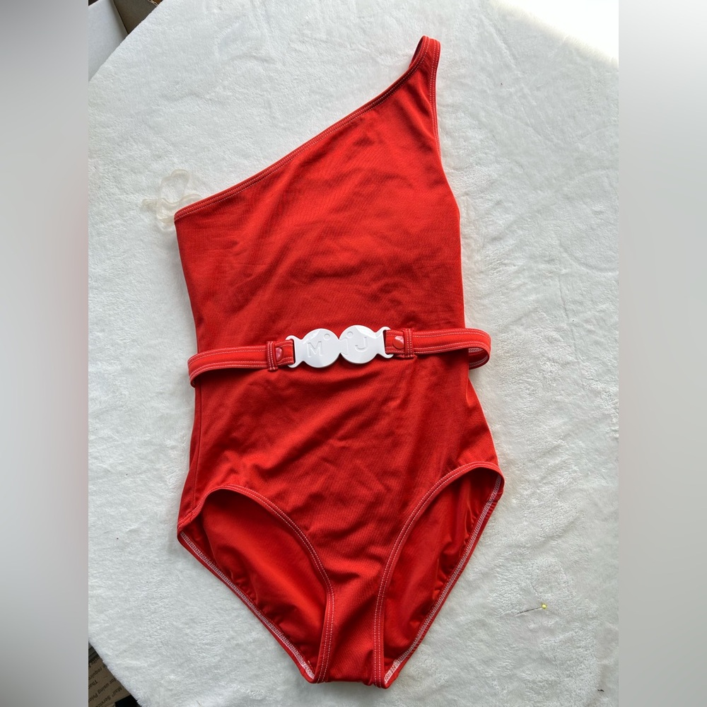 Marc by Marc Jacobs Kissing Fish One Shoulder One Piece Swimsuit Sz Sm, NWOT